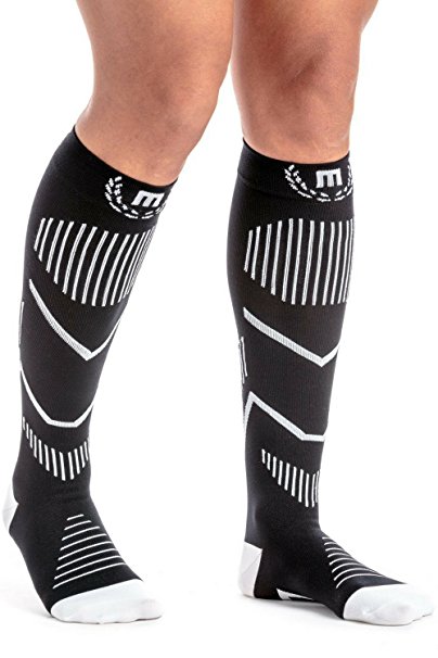 MavaSports Compression Socks for Running, Jogging, Cross Training, Workouts, Basketball, Hiking, Tennis, Cycling -Ankle, Calf and Leg Support Recovery & Relief