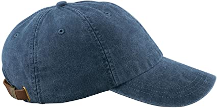 Adams Unisex 6-Panel Low-Profile Washed Pigment-Dyed Cap, Midnight, One Size