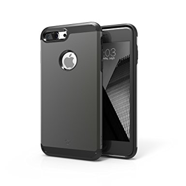 JATEN iPhone 7 Plus Case,Giant Series - Soft and Hard Hybrid Protective Defense Shield for Apple iPhone 7 Plus (5.5 inch) - Gray