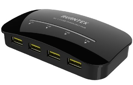 AVANTEK 4-Port SuperSpeed USB 30 Hub with Power Adapter BC 12 Charging