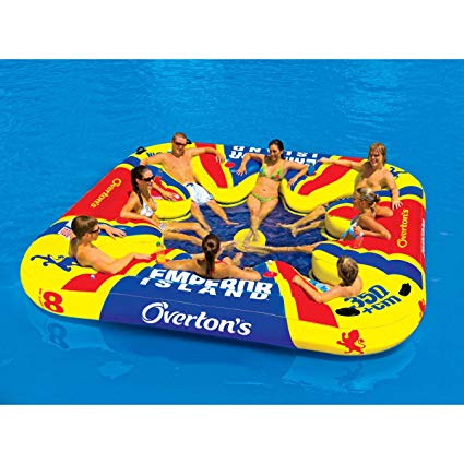 Emperor Island Party Lounge Raft River Lake Dock Inflatable by Overton's