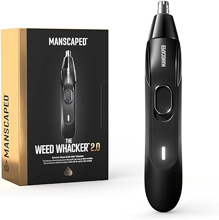 MANSCAPED™ Weed Whacker® 2.0 Electric Nose & Ear Hair Trimmer – 7,000 RPM Precision Tool with Rechargeable Battery, Wet/Dry, Easy to Clean, Improved Stainless Steel Replaceable Blade