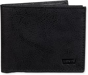 Levi's Men's Classic Bifold Passcase Wallet with Multiple Card Slots and ID Window