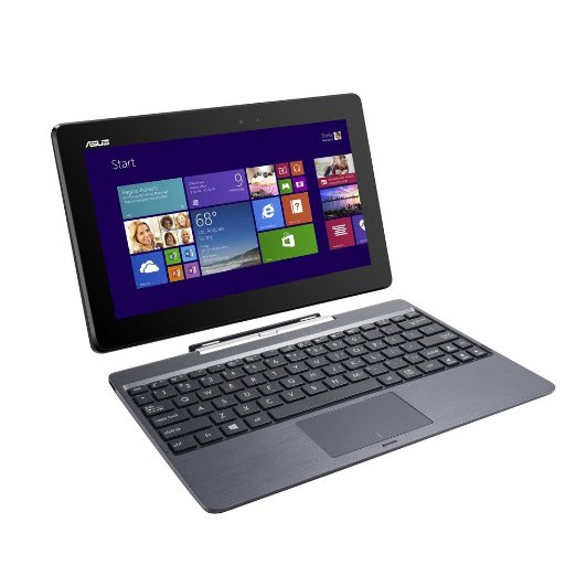 ASUS Transformer Book TF100TAF 101 inch Tablet Intel Atom Z3735F 133 GHz 2 GB RAM 500 GB HDD  32 GB eMMC Webcam Integrated Graphics Windows 81 with Free Windows 10 Upgrade