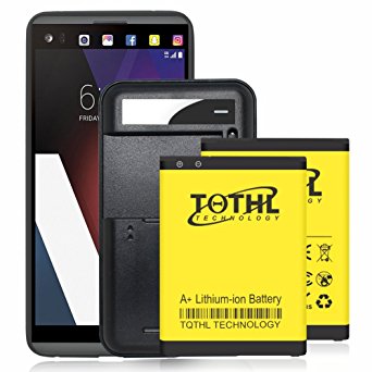 LG V20 Battery: TQTHL LG V20 Battery kit [2 Batteries   Charger] 2 X 3300 mAh BL-44E1F Spare Replacement Li-ion Battery with Portable USB Travel Wall Charger [18-Month Warranty]