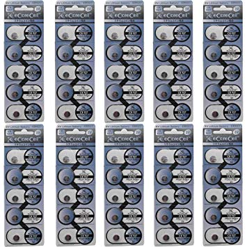 eCoreCell (50pcs) CR927 3V 3 Volt Lithium Single Use Non-rechargeable Button Coin Cell Battery