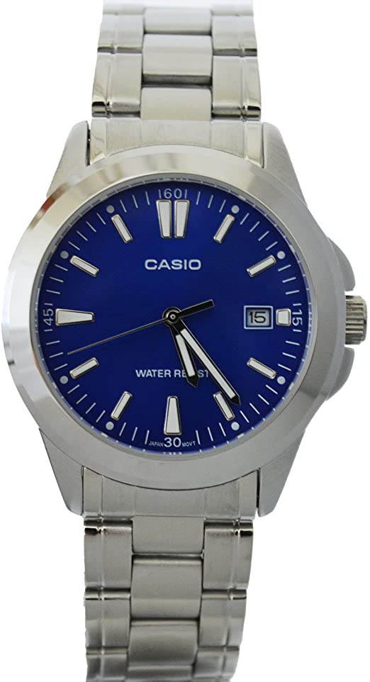 Casio #MTP1215A-2A2 Men's Analog Stainless Steel Watch with Date