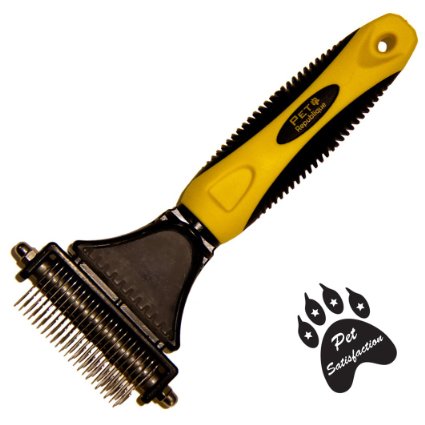 LAUNCH SALE Pet Republique  Professional Dematting Comb Rake - Dual Sided 1223 Teeth Mat Brush Splitter - for Dogs Cats Rabbits Any Long Haired Breed Pets