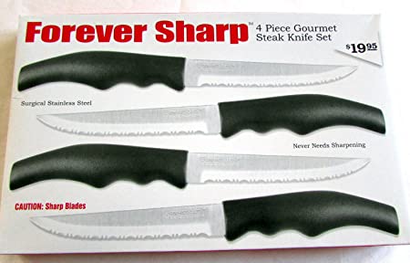 Forever Sharp 4 Piece Gourmet Steak Knife Set