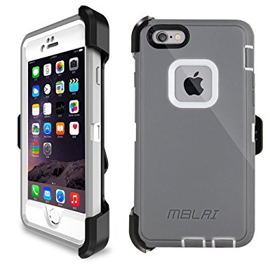 iPhone 6s Case, iPhone 6 Case Heavy Duty Tough Shockproof Cover with Belt Clip Kickstand & Built-in Screen Protector for Apple iPhone 6/6s 4.7 Inch Gray