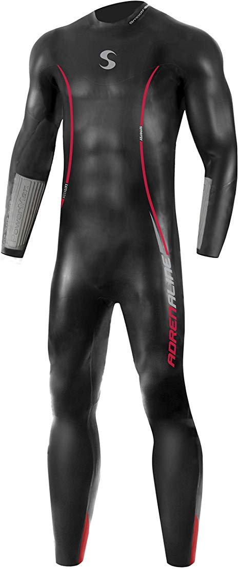 Synergy Triathlon Wetsuit - Men’s Adrenaline Fullsleeve Smoothskin Neoprene for Open Water Swimming Ironman & USAT Approved