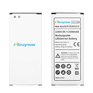 Mbuynow 2500mAh Replacement Li-ion Battery for Samsung Galaxy Alpha G850F G8508S G8509V