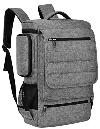 18.4 Inch Laptop Backpack,BRINCH Multifunctional Unisex Luggage Travel Bags Knapsack Rucksack Backpack Hiking Bag Student Shoulder Backpacks for 18 to 18.4 Inch Laptop / Notebook Computer,Grey-Black