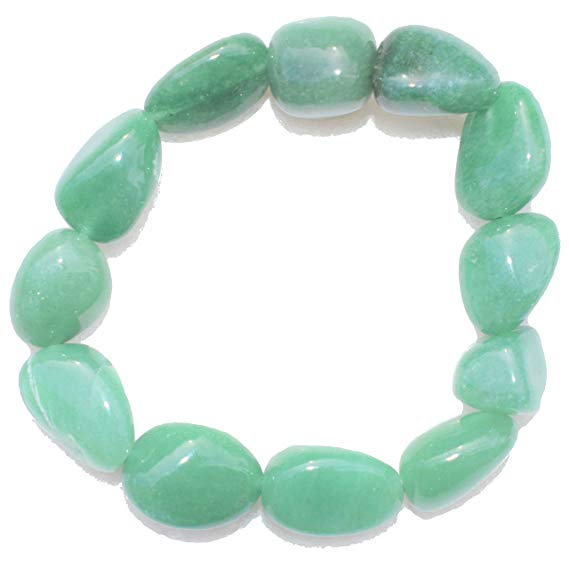 ZenergyGems™ CHARGED Green Aventurine Crystal Bracelet Tumble Polished Stretchy (GAIN CREATIVITY, COURAGE, INDEPENDENCE, PROSPERITY - BALANCES EMOTIONS) [REIKI] by ZENERGY GEMS
