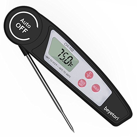 Meat Thermometer, Mayetori Digital Instant Read Food Cooking Thermometer for Grill Kitchen BBQ Cooking Milk Smoker Water