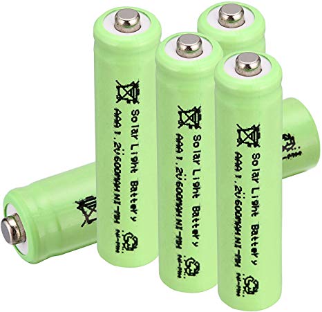 Windmax Green 5PCS 3A AAA 1.2V 600mAh Rechargeable Battery White NiMH 3A batteries for Solar Light