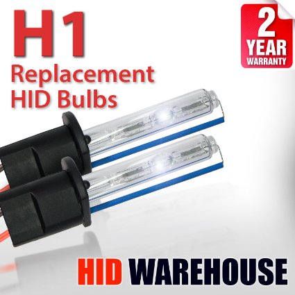HID-Warehouse® HID Xenon Replacement Bulbs - H1 6000K - Light Blue (1 Pair) - 2 Year Warranty