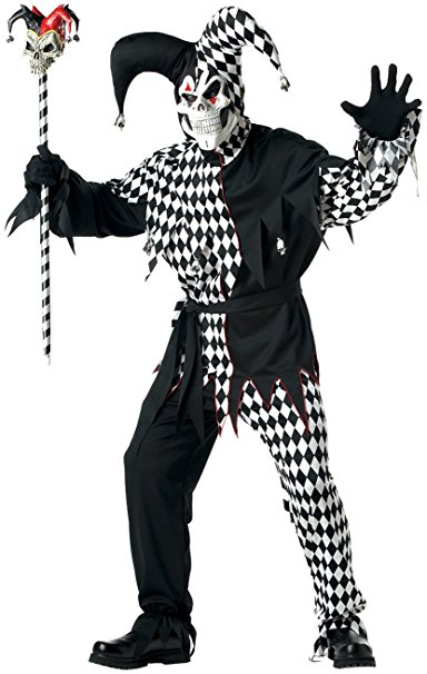 California Costumes Men's Adult- Black Evil Jester Costume