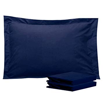 NTBAY 100% Brushed Microfiber Standard Pillow Shams Set of 2, Soft and Cozy, Wrinkle, Fade, Stain Resistant, Standard, Navy