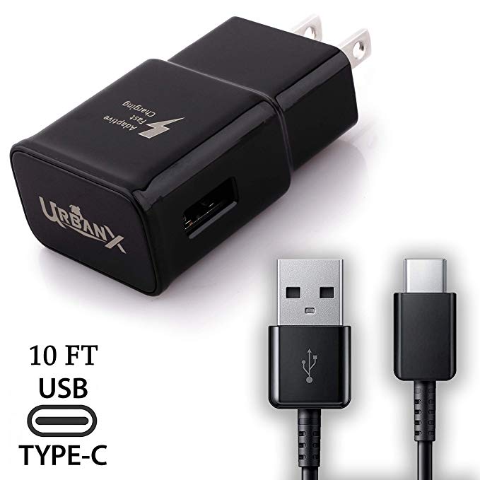 UrbanX Fast Charger 10 FT (3M) Type-C USB-C Cable Samsung Galaxy S8 / S8 Plus / S9 / S9 Plus/Note 8 / Note 9