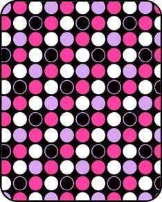 Regal Comfort Pink Polka Dot Print Acrylic Mink Crib Baby Blanket