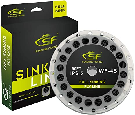 SF Full Sinking Tip Fly Fishing Line Weight Forward Taper Fly Line WF 4 5 6 7 90FT IPS3/IPS5