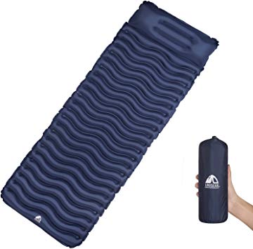 Unigear Ultralight Inflatable Sleeping Pad, Compact Air Camping Mat for Backpacking, Hiking and Traveling