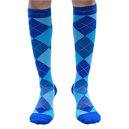 Compression Socks 30-40mmHg (1 Pair ) - Best High Performance Athletic Running Socks - Men & Women