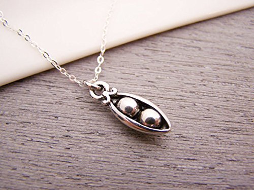 Two Pea Pod Charm Necklace