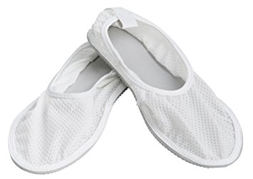 Secure Slip Resistant Shower Shoes w/ Non Skid Heavy Duty Grooved Soles for Fall Prevention / Fall Management - Sizes For Men & Women - Gym Slippers, Spa Slippers, Nurse Slippers (X-Large)
