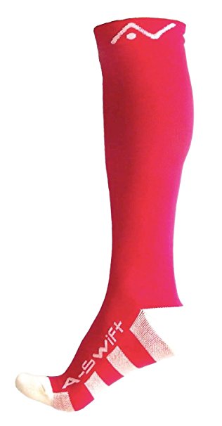 Compression Socks (1 pair) for Women & Men by A-Swift - Best For Running, Athletic Sports, Crossfit, Flight Travel - Suits Nurses, Maternity Pregnancy - Below Knee High