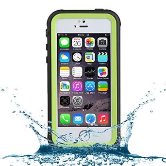 iPhone SE Waterproof Case iPhone 5/5S Waterproof Case,Caka Full-Body Underwater Waterproof Shockproof Dirtproof Durable Full Sealed Protection Case Cover For Apple Iphone SE/5/5S - (Green)