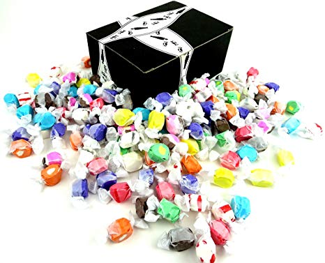 Sweet's Assorted Salt Water Taffy, 2 lb Bag in a BlackTie Box