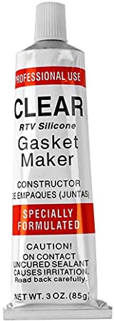 Construct Pro 100% RTV Clear Silicone Sealant 3oz Tube