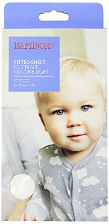 BABYBJORN Fitted Sheet for Travel Crib Light - Organic White