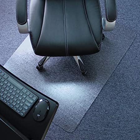 Marvelux 36" x 48" Heavy Duty Polycarbonate (PC) Rectangular Chair Mat for Low, Standard and Medium Pile Carpets | Transparent Carpet Protector | Pack of 2