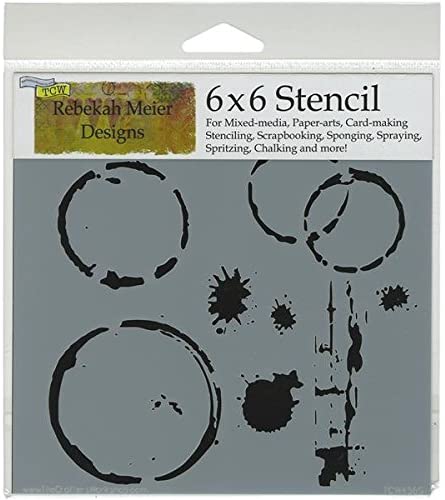 CRAFTERS WORKSHOP Template, 6 by 6-Inch, Coffee Splotch