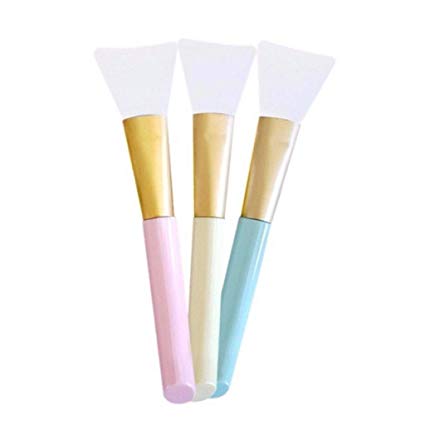 3PCS Soft Silicone Tip Facial Mask Rubber Applicator Tool Face Brush Beauty Tools & Brushes
