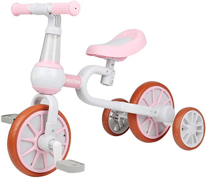 VOKUL 3 in 1 Baby Balance Bike, Toddler Tricycle Bike Toys with Detachable Pedals,Kids Walking Tricycle/Bicycle for 1-3 Years Old ,3 Wheel Bike Trikes First Birthday Gift