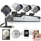 Zmodo 8CH HDMI 960H DVR 4X700TVL Day Night IR-CUT CCTV Surveillance Home Video Security Camera System 500GB Hard Drive Scan QR Code Easy Remote Access in Seconds 2 Years Warranty