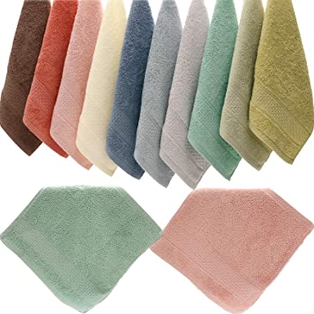 YANQINQIN 12-Pack Face Towels,Multi-Color Soft Washcloth 3535cm (1)