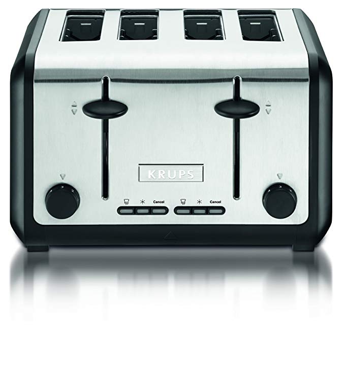 KRUPS KH724D 4-slice Toaster with stainless steel housing,Silver