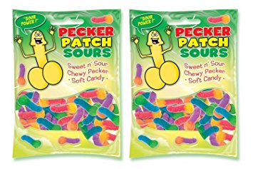 Bachelorette Party Favors - Pecker Patch Sours Gummy Candy (2 Pack)