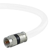 Coaxial Cable 25 Feet with F-Male Connectors - Ultra Series by Mediabridge - Tri-Shielded UL CL2 In-Wall Rated RG6 Digital Audio  Video - Includes Removable EZ Grip Caps Part CJ25-6WF-N1