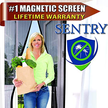 MAGNETIC SCREEN DOOR - Many Sizes and Colors to Fit Your Door Exactly - US Military Approved - Reinforced With Full Frame Hook and Loop Fasteners to Ensure All Bugs Are Kept Out - Tough and Durable