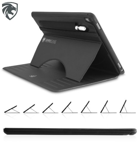 ZUGU CASE - iPad Pro 9.7 Case Prodigy Exec - Thin & Protective - Wake / Sleep Cover   Amazing Stand - Black - Formerly ZooGue