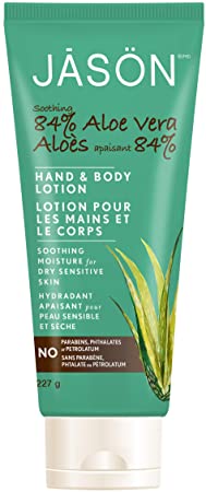 Jason Soothing 84% Aloe Vera Hand & Body Lotion, 227g (Pack of 3)