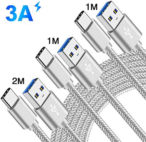 USB Type C Charger Cable Fast Charge 1M 1M 2M,Charging Lead For Xiaomi Redmi Note 7 8 Pro,Mi 9T 9 Lite SE 8 A3,Huawei P30 P20 Lite Pro Mate 20 30 Nova 5T/Honor View 20,Mi Mix Max,Oppo Reno2 Z A9 2020