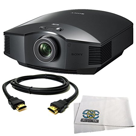 Sony VPL-HW45ES Full HD Home Theater Projector (Black) with HDMI Cable   Microfiber Cleaning Cloth Kit