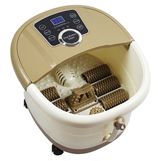 Yosager Foot Spa Bath Massager with Heat,Rolling Massage,Digital Temperature Control LED Display,Portable